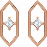 14K Rose 1/3 CTW Diamond Geometric Earrings - 86966602P photo 2