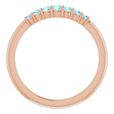 14K Rose Aquamarine Stackable Ring - 72022625P photo 2