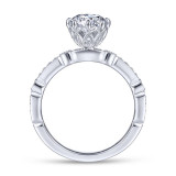 Gabriel & Co. 14k White Gold Victorian Straight Engagement Ring - ER14432R4W44JJ photo 2