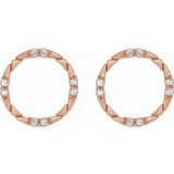14K Rose 1/5 CTW Diamond Geometric Earrings - 87018602P photo 2