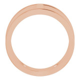 14K Rose 11.3 mm Negative Space Ring - 51643103P photo 2