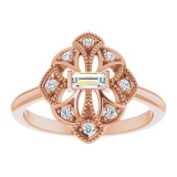 14K Rose 1/6 CTW Diamond Vintage-Inspired Ring - 124058607P photo 3