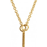 14K Yellow Bar 17.5 Necklace - 857782001P photo 2