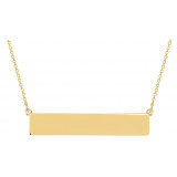 14K Yellow Bar 17.5 Necklace - 857782001P photo