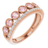 14K Rose Morganite & 1/5 CTW Diamond Ring - 65237860000P photo