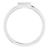 14K White .06 CTW Diamond Initial Z Ring - 1238346125P photo 2