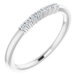 14K White 1/10 CTW Diamond Anniversary Band - 12284460000P photo