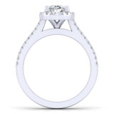 Gabriel & Co. 14k White Gold Contemporary Halo Engagement Ring - ER6419O4W44JJ photo 2