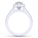 Gabriel & Co. 14k White Gold Contemporary Halo Engagement Ring - ER6419O4W44JJ photo 2