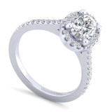 Gabriel & Co. 14k White Gold Contemporary Halo Engagement Ring - ER6419O4W44JJ photo 3