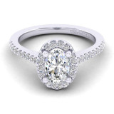 Gabriel & Co. 14k White Gold Contemporary Halo Engagement Ring - ER6419O4W44JJ photo