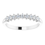 14K White 1/4 CTW Diamond Nine-Stone Anniversary Band - 124094600P photo 3