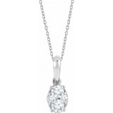 14K White 1/3 CTW Diamond 16-18 Necklace - 65266060000P photo