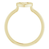 14K Yellow Heart Ring - 51638102P photo 2