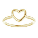 14K Yellow Heart Ring - 51638102P photo 3