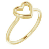 14K Yellow Heart Ring - 51638102P photo