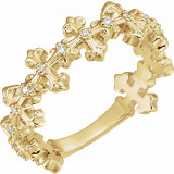 14K Yellow .06 CTW Diamond Cross Ring - 123209601P photo