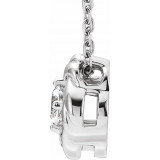 14K White 1/6 CTW Diamond Knot 16-18 Necklace - 86655605P photo 2