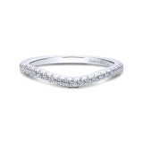 Gabriel & Co. 14k White Gold Contemporary Curved Wedding Band - WB12769O4W44JJ photo