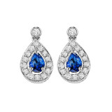 Gems One 14Kt White Gold Diamond (1/6Ctw) & Sapphire (1/4 Ctw) Earring - FE4015-4WCS photo