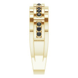 14K Yellow 1/4 CTW Black Diamond Pattern Ring - 9860602P photo 4
