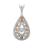 Gems One Silver (SLV 995) Pink & Diamonds Stunning Neckwear Pendant - 1/4 ctw - ROL1196-SS1PD photo
