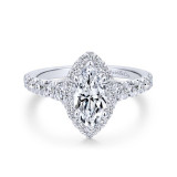 Gabriel & Co. 14k White Gold Entwined Halo Engagement Ring - ER12765M4W44JJ photo