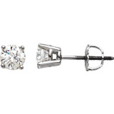 14K White 1/2 CTW Diamond Stud Earrings - 6753560009P photo