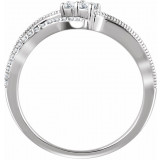 14K White 1/4 CTW Diamond Two-Stone Ring - 65222460000P photo 2