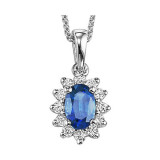 Gems One 14Kt White Gold Diamond (1/5Ctw) & Sapphire (3/8 Ctw) Pendant - FP4062-4WCS photo