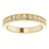 14K Yellow 1/4 CTW Diamond Milgrain Anniversary Band - 123812601P photo 3