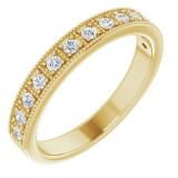 14K Yellow 1/4 CTW Diamond Milgrain Anniversary Band - 123812601P photo