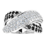 14K White 1 CTW Black & White Diamond Ring - 67332100001P photo 3