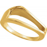 14K Yellow Negative Space Ring - 498123611P photo 3