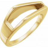 14K Yellow Negative Space Ring - 498123611P photo