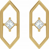 14K Yellow 1/3 CTW Diamond Geometric Earrings - 86966601P photo 2