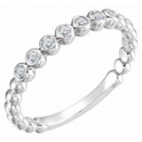 14K White 1/8 CTW Diamond Stackable Ring - 7181360004P photo
