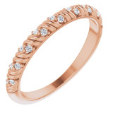 14K Rose .08 CTW Diamond Anniversary Band - 124048602P photo