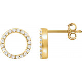 14K Yellow 1/5 CTW Diamond Circle Earrings - 65175560001P photo