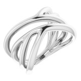 14K White Negative Space Ring - 51708101P photo