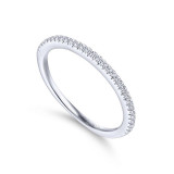 Gabriel & Co. 14k White Gold Contemporary Curved Wedding Band - WB12819R4W44JJ photo 3