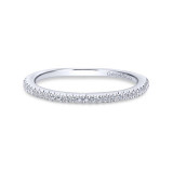 Gabriel & Co. 14k White Gold Contemporary Curved Wedding Band - WB12819R4W44JJ photo