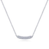 Gabriel & Co. 14k White Gold Lusso Diamond Bar Necklace - NK5989W45JJ photo