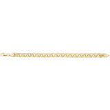14K Yellow 7 mm Solid Double Link Charm 7.75 Bracelet - CH113120426P photo 2