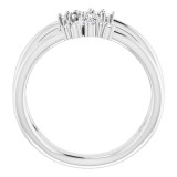 14K White 1/3 CTW Diamond Negative Space Ring - 124050600P photo 2