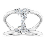 14K White 1/3 CTW Diamond Negative Space Ring - 124050600P photo 3