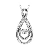 Gems One Silver (SLV 995) Diamond Rhythm Of Love Neckwear Pendant   - 1/8 ctw - ROL1037-SSW photo