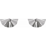 14K White Geometric Earrings - 86883600P photo 2