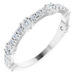 14K White 1/2 CTW Diamond Anniversary Band - 123802600P photo