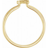 14K Yellow Wishbone Ring - 51634102P photo 2